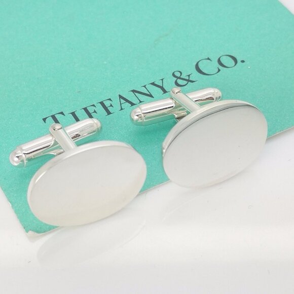 Tiffany & Co. Sterling Silver Classic Oval Cuff Links